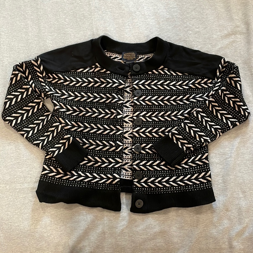 Pendleton merino wool button up sweater